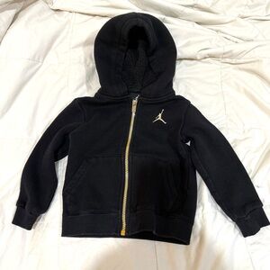Jordan Kids Black Hoodie with Gold Accents
